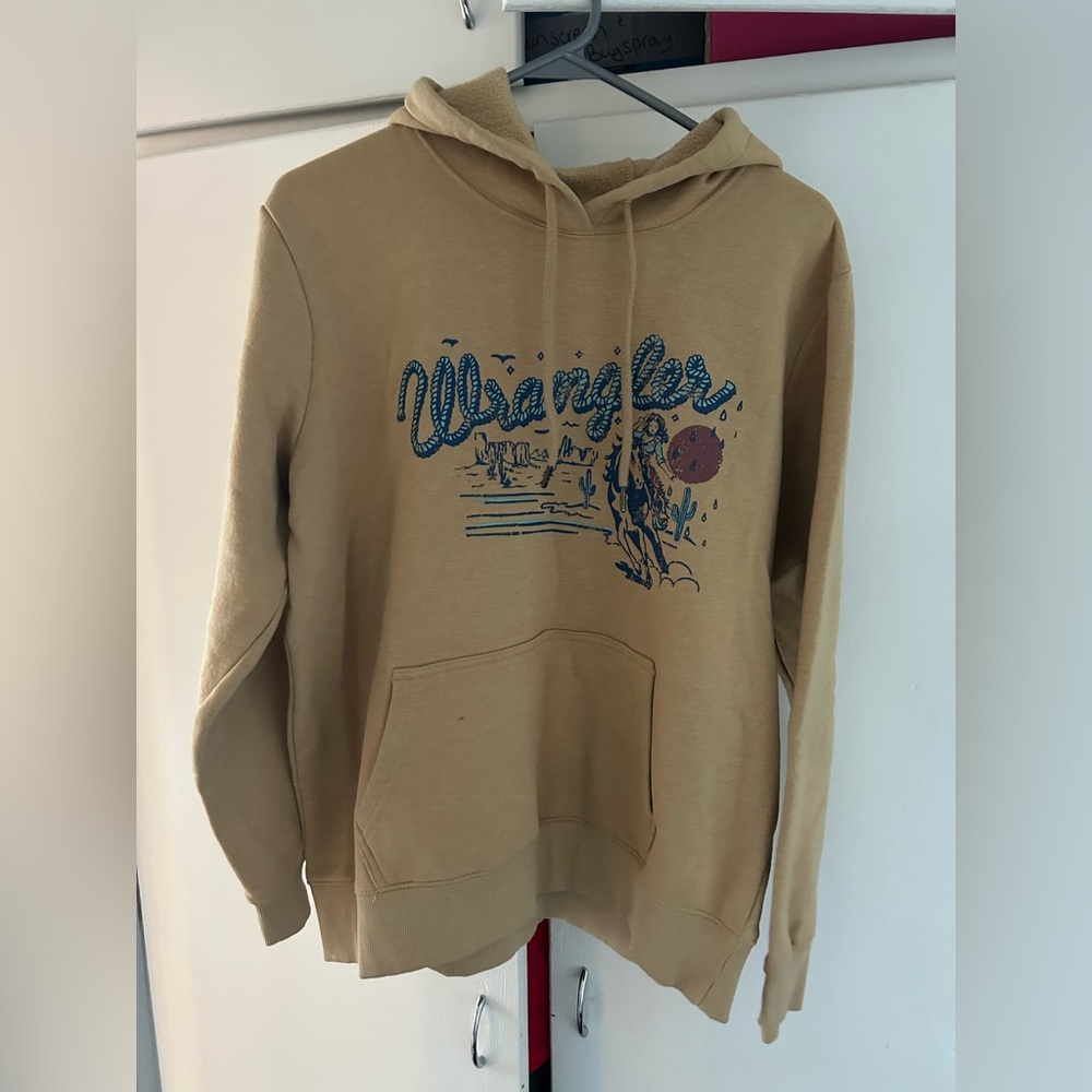 Wrangler Graphic Tan Hoodie for Men